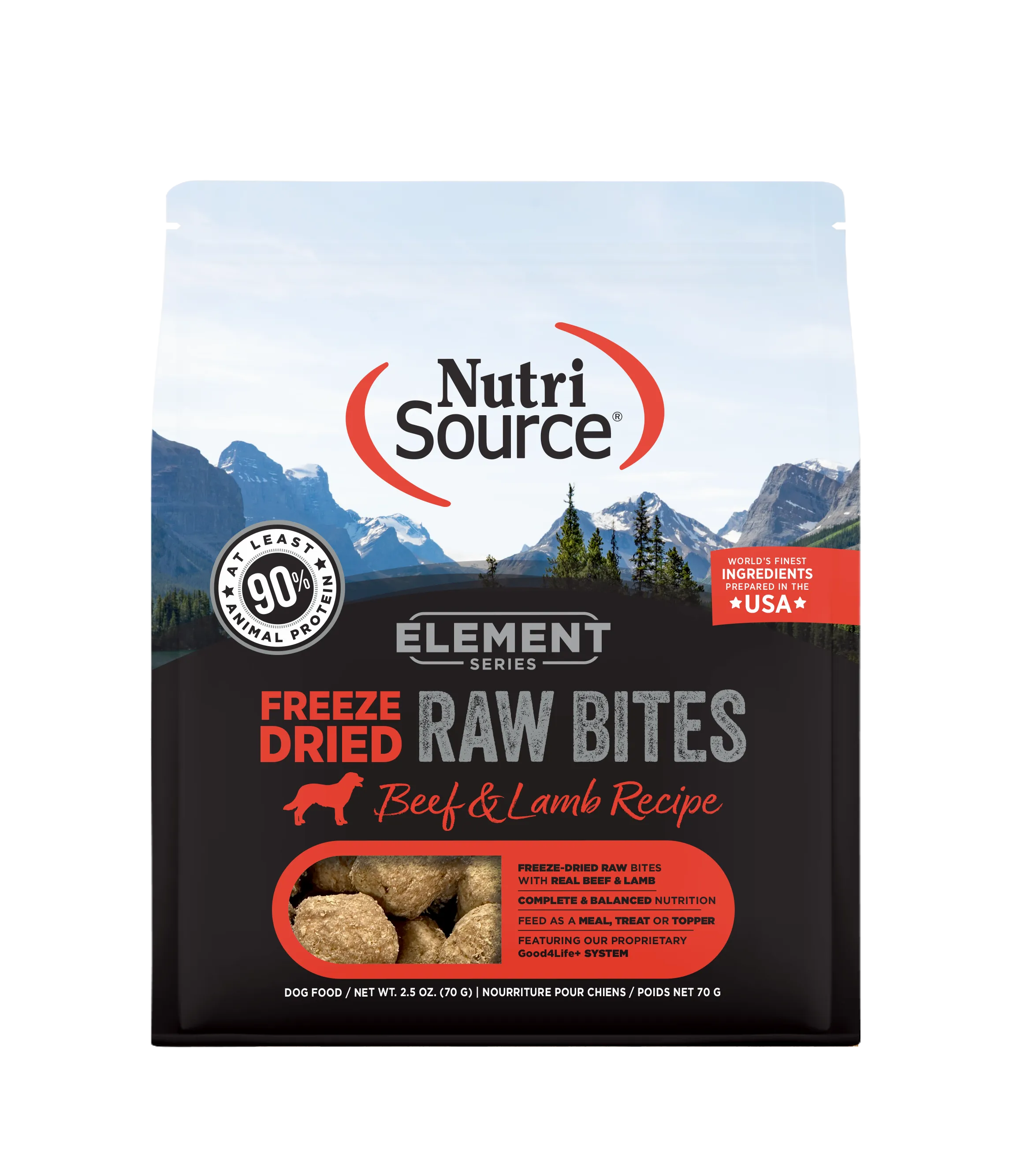 NutriSource Element Series Beef and Lamb Recipe Freeze-Dried Raw Dog Food