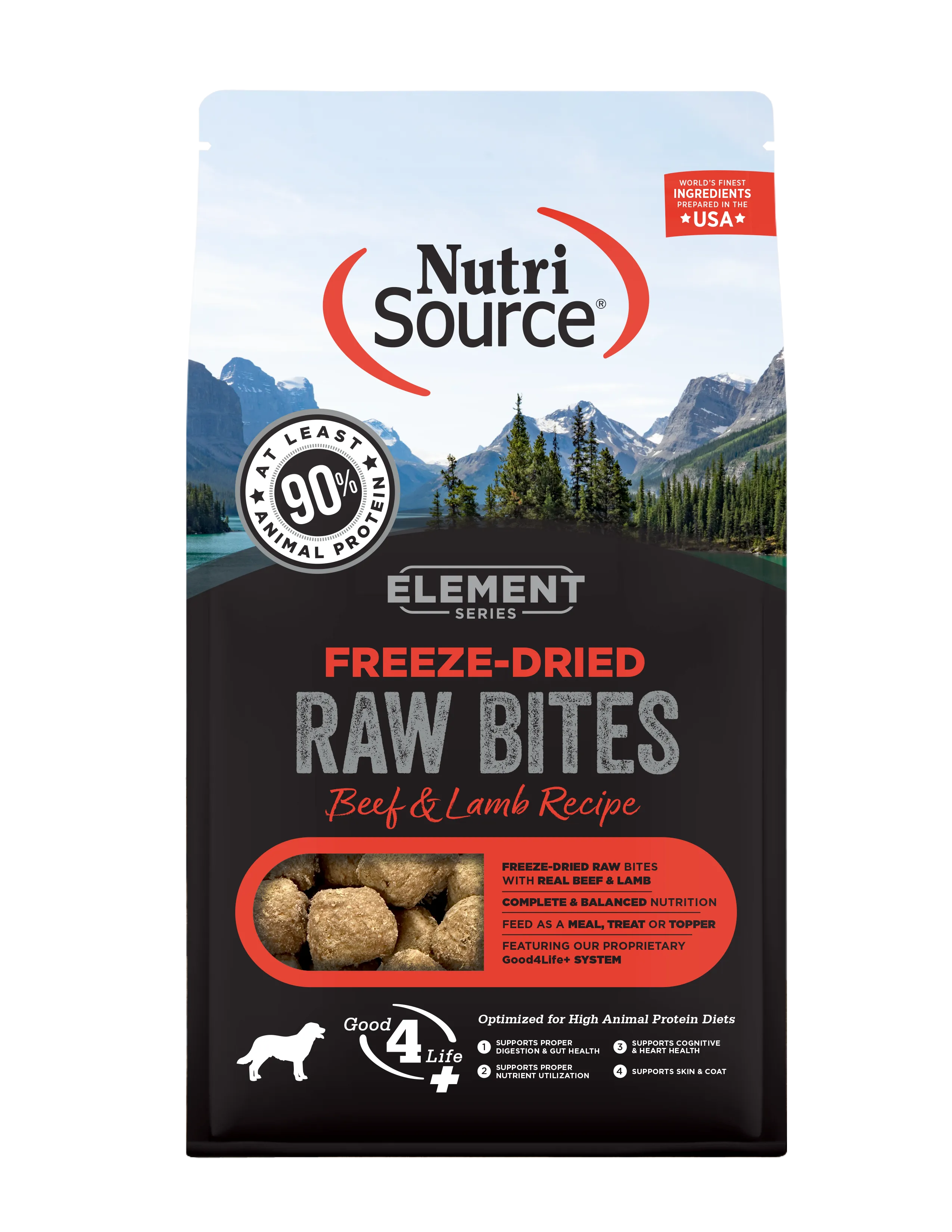NutriSource Element Series Beef and Lamb Recipe Freeze-Dried Raw Dog Food