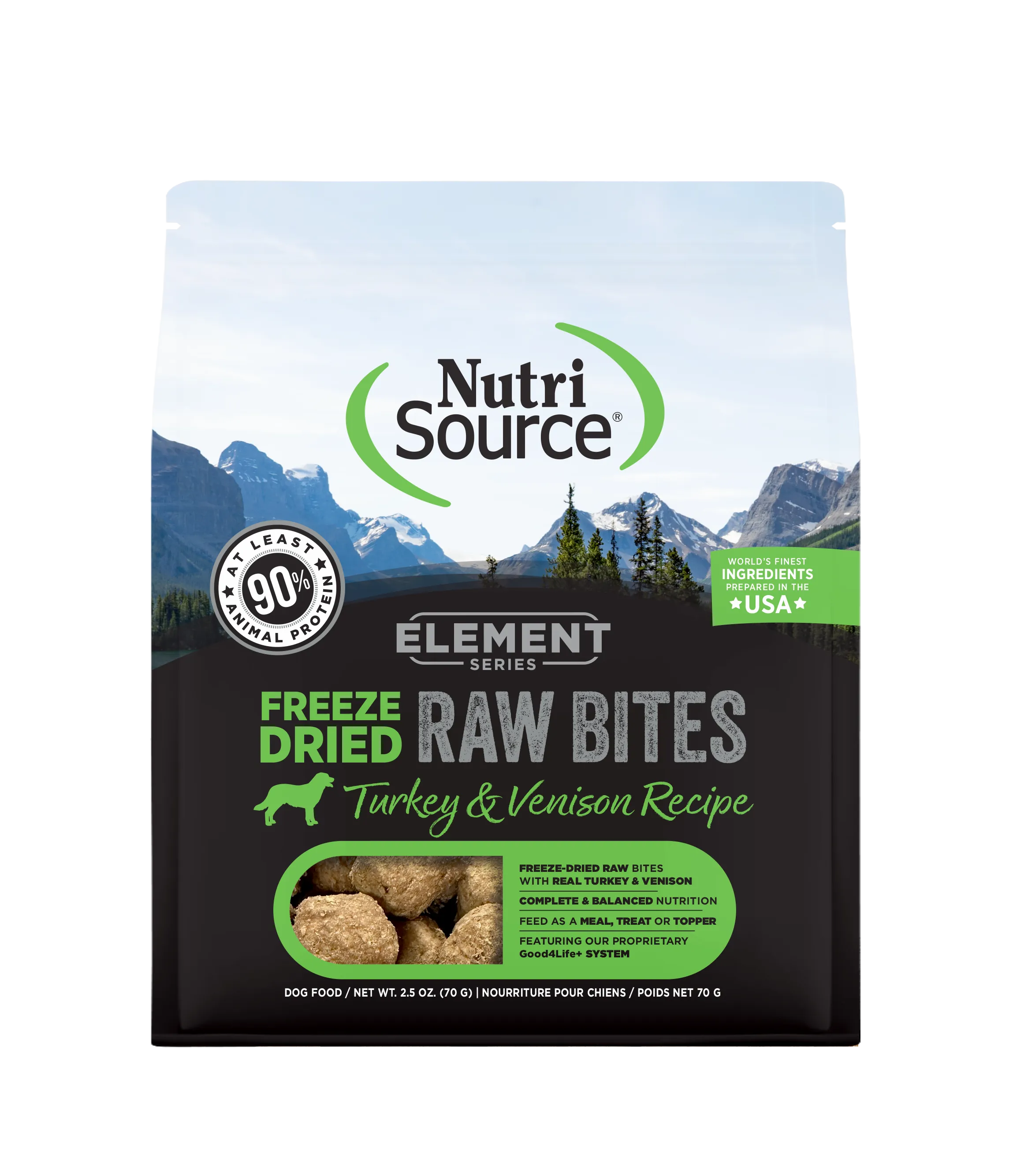 NutriSource Element Series Turkey and Venison Recipe Freeze-Dried Raw Dog Food