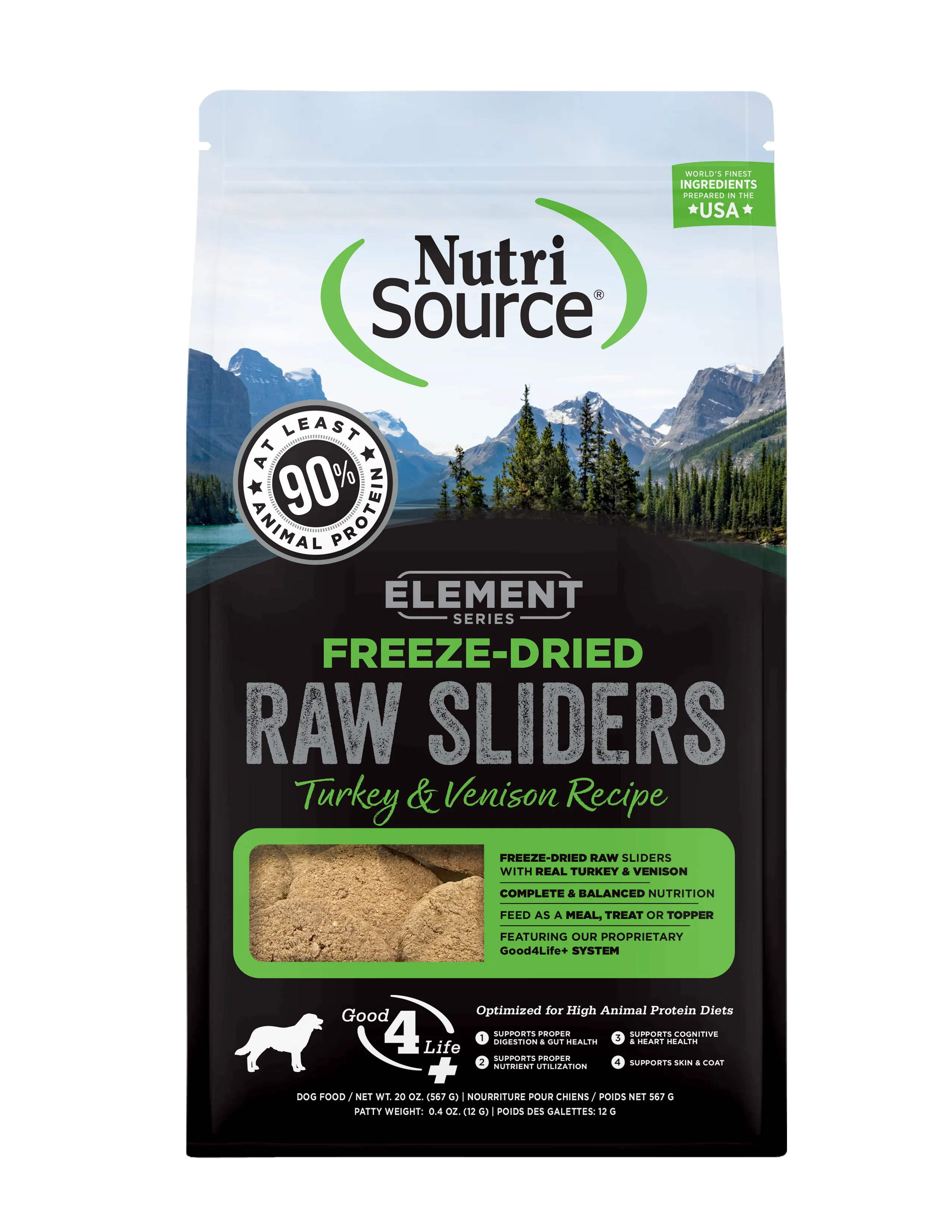 NutriSource Element Series Turkey and Venison Recipe Freeze-Dried Raw Dog Food