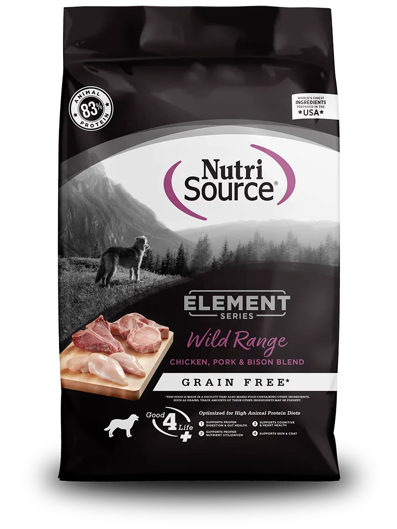 NutriSource Element Series Wild Range Grain Free Recipe Dry Dog Food