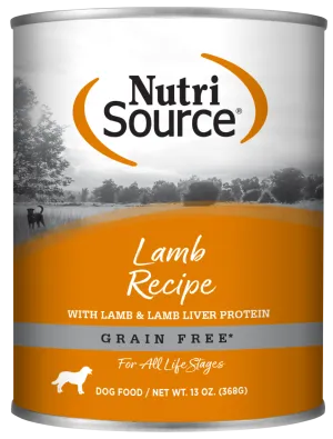 NutriSource Grain Free Lamb Canned Dog Food