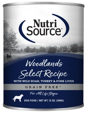 NutriSource Grain Free Woodlands Select Canned Dog Food