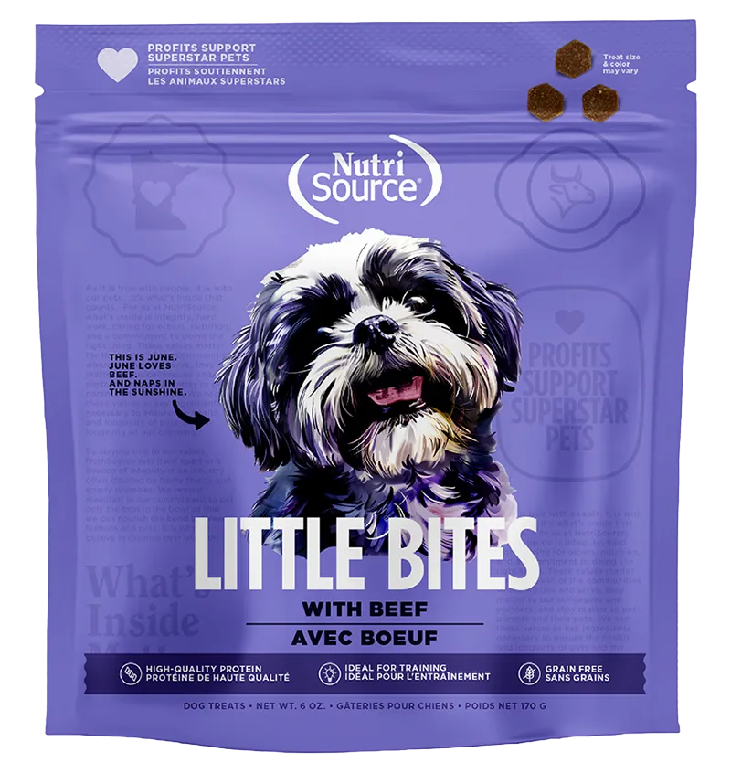NutriSource Little Bites Grain Free Beef Dog Treats