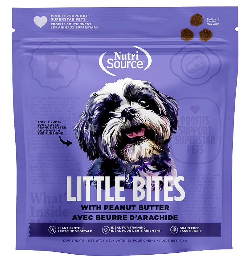 NutriSource Little Bites Grain Free Peanut Butter Dog Treats