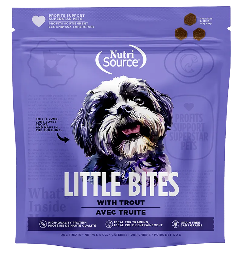 NutriSource Little Bites Grain Free Trout Dog Treats