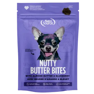 NutriSource Nutty Butter Bites Almond Butter & Blueberry Dog Treats