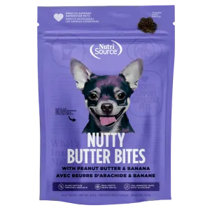 NutriSource Nutty Butter Bites Peanut Butter & Banana Dog Treats