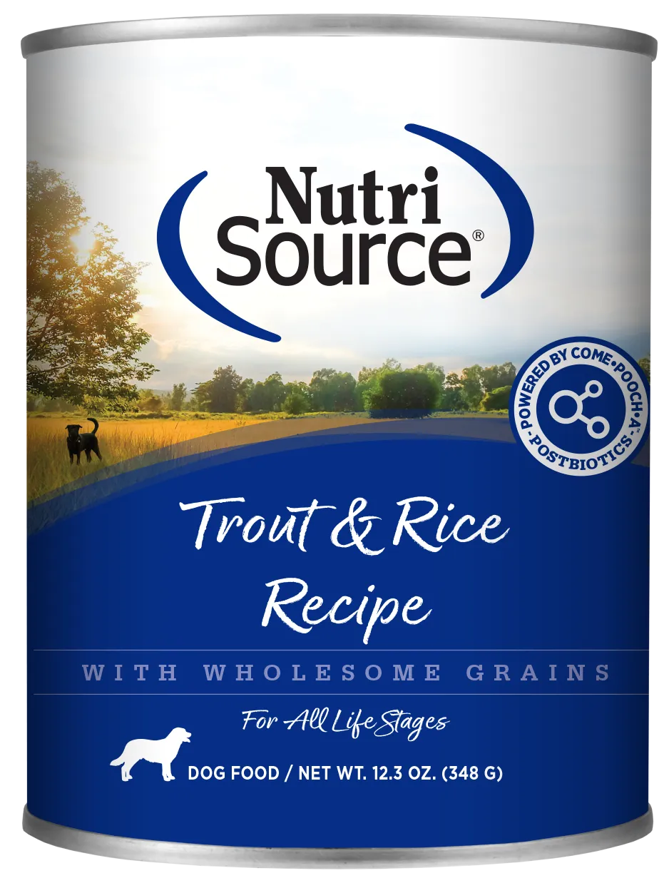 NutriSource Trout & Rice Canned Dog Food