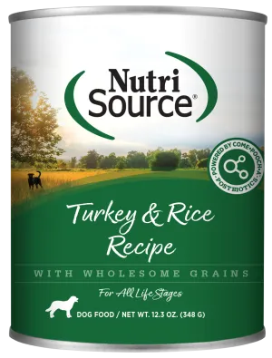 NutriSource Turkey & Rice Canned Dog Food