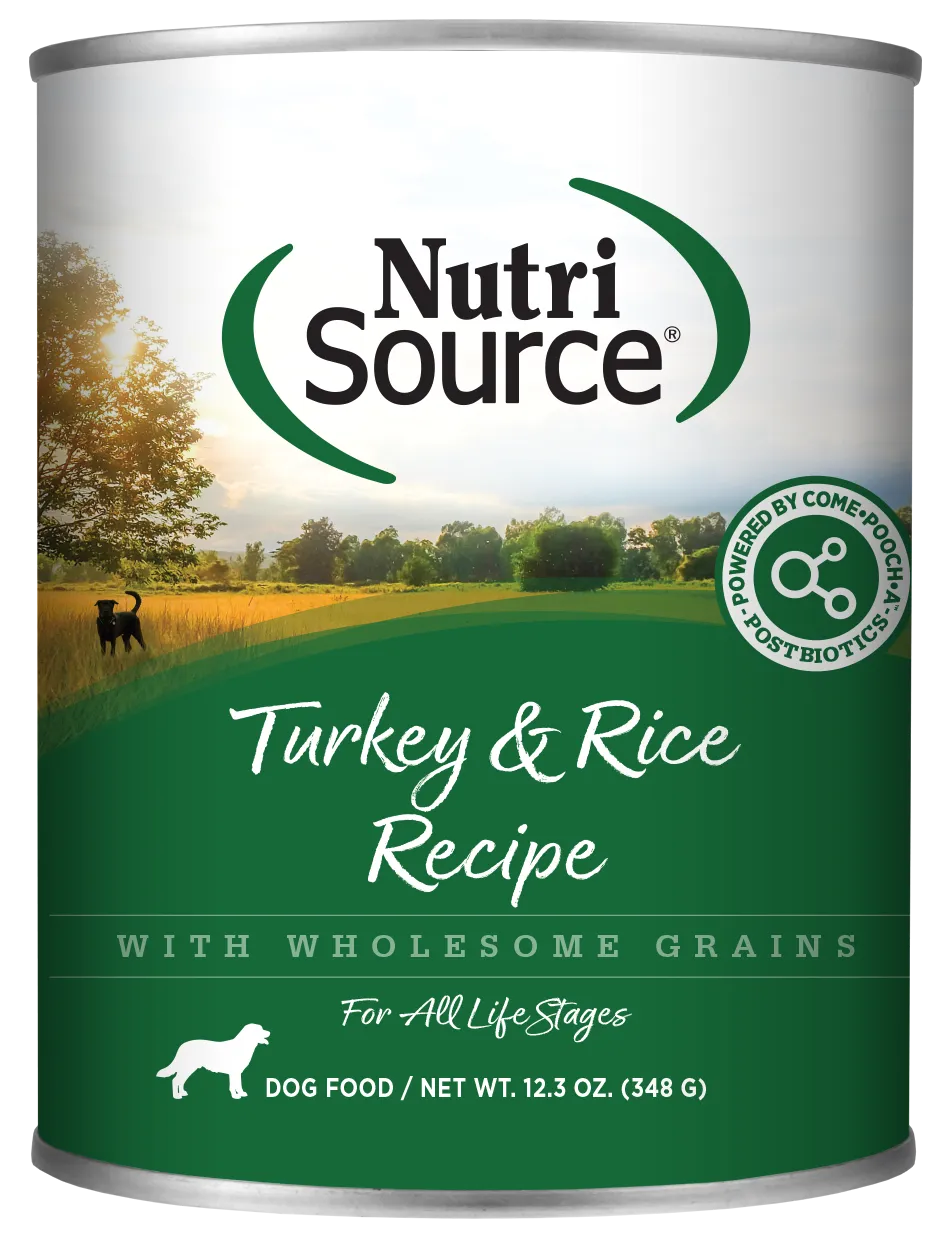 NutriSource Turkey & Rice Canned Dog Food