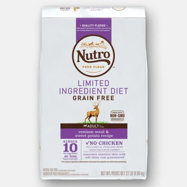 Nutro Limited Ingredient Grain Free Venison Meal & Sweet Potato Recipe for Dogs