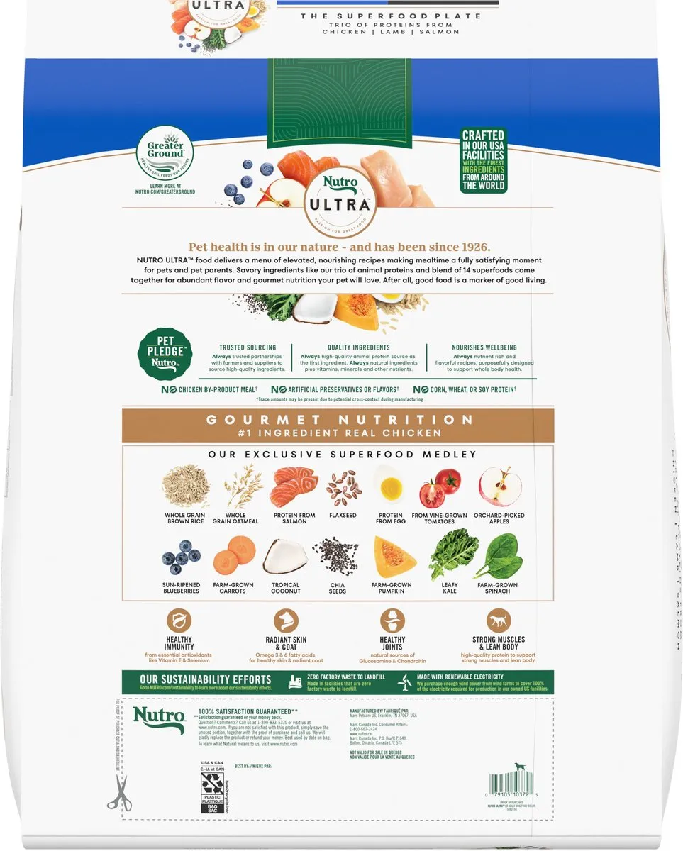 Nutro Ultra Large Breed Adult Chicken, Lamb & Salmon Dry Dog Food