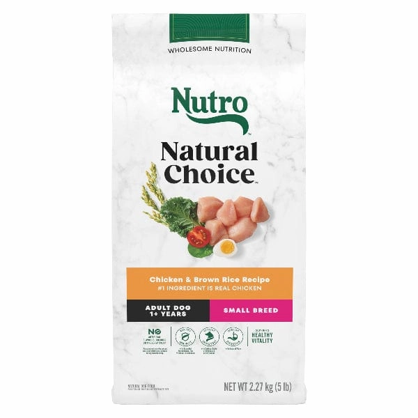 Nutro Natural Choice Chicken & Brown Rice Small Breed Adult Dry Dog Food, 5lb