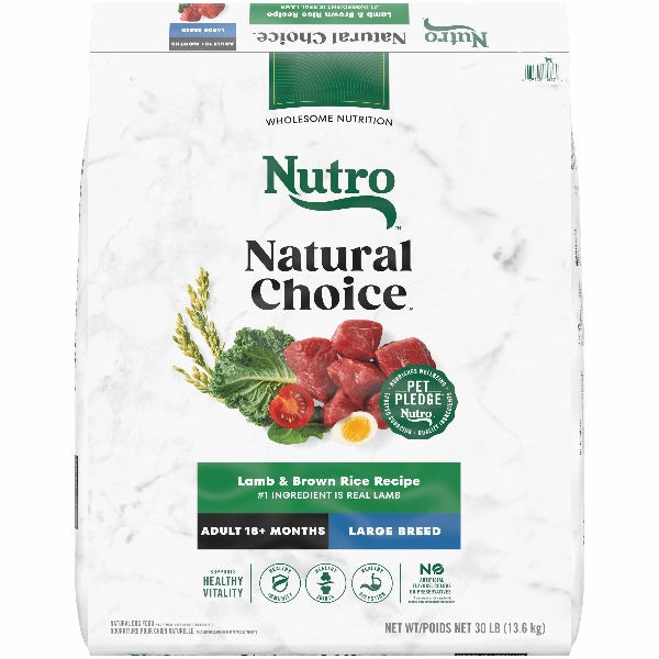 Nutro Natural Choice Lamb & Brown Rice Large Breed Adult Dry Dog Food, 30lb