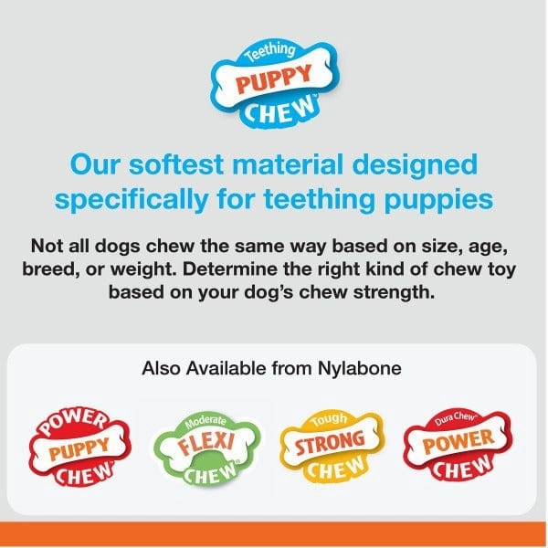 Nylabone Double Action Bone Puppy Dog Teething Chew Toy