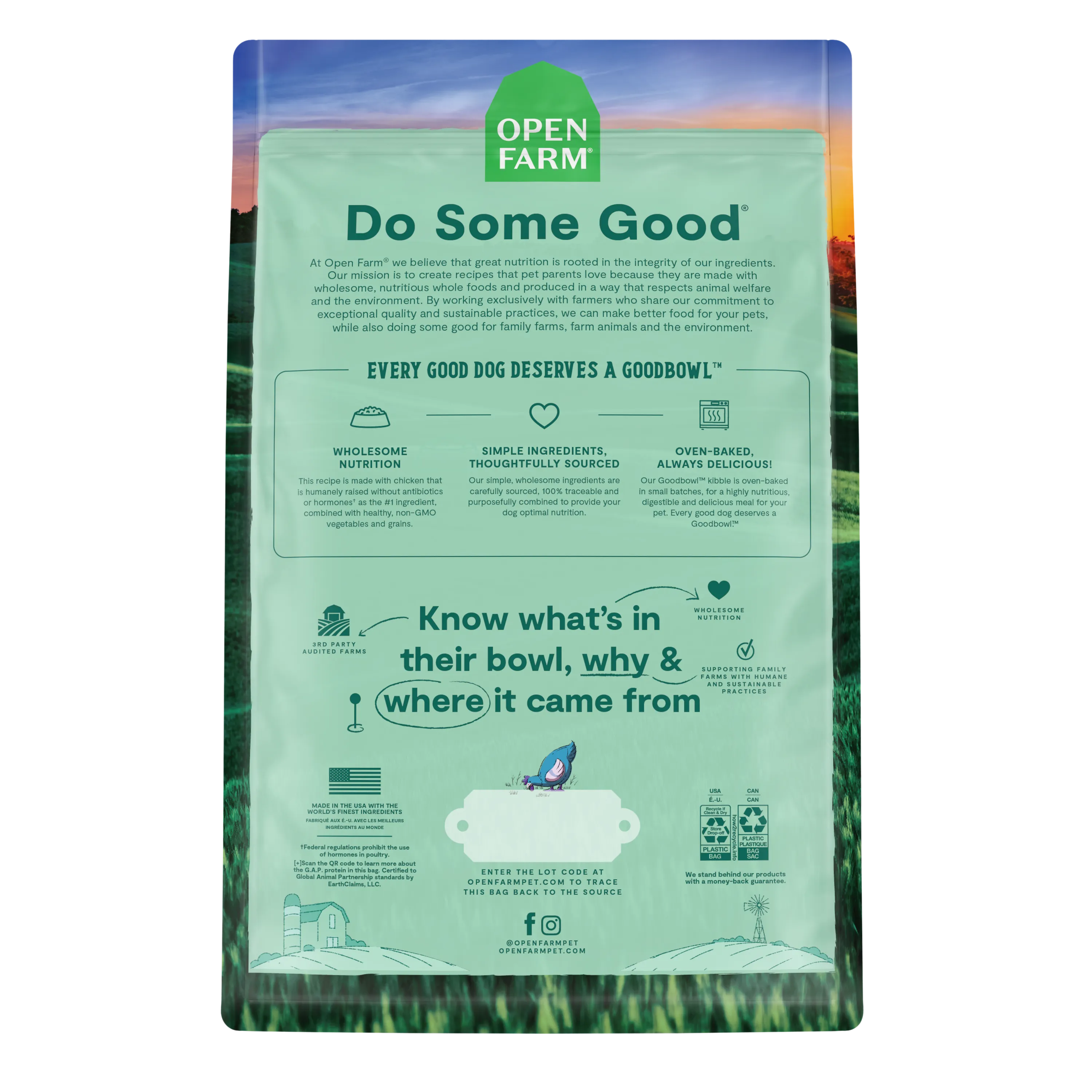 Open Farm Goodbowl Harvest Chicken and Brown Rice Recipe Baked Dry Dog Food