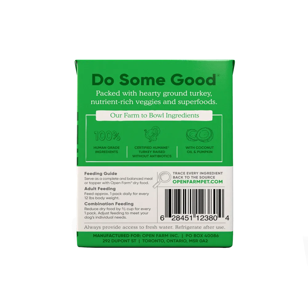 Open Farm Grain Free Homestead Turkey Recipe Rustic Stew Wet Dog Food