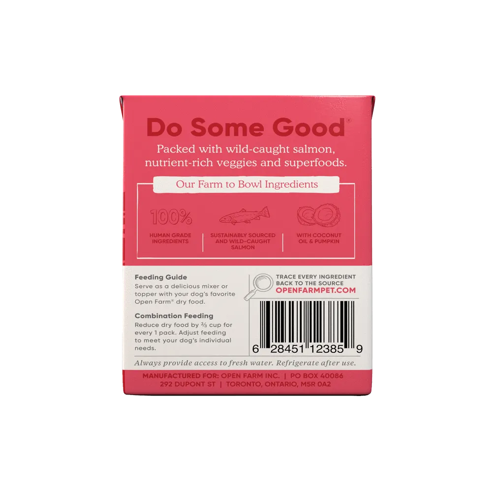 Open Farm Grain Free Wild Caught Salmon Recipe Rustic Stew Wet Dog Food Topper