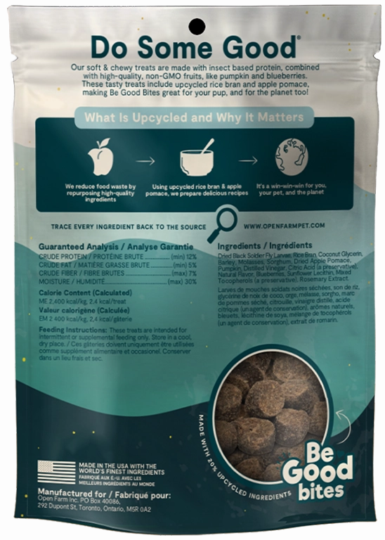 Open Farm Be Good Bites Insect and Wholesome Grains Dog Treats