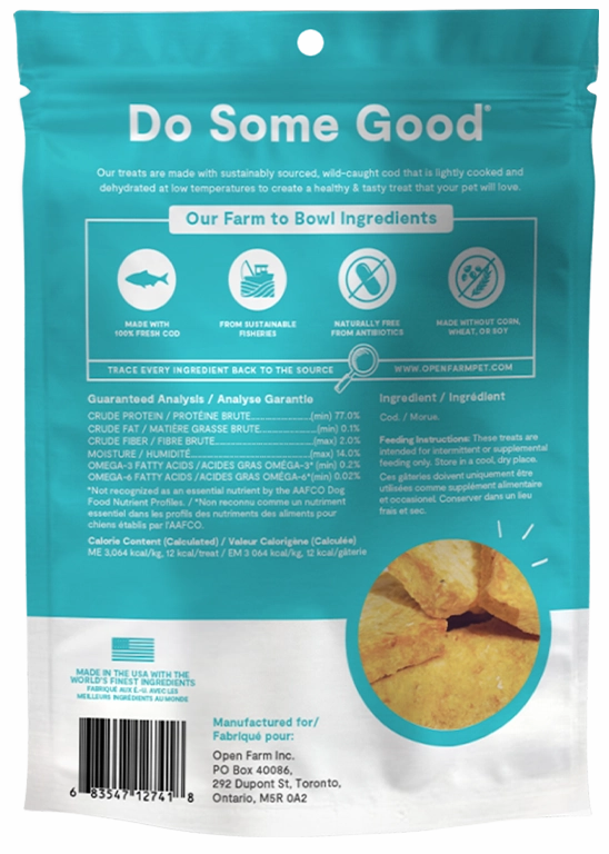 Open Farm Dehydrated Grain Free Cod Gish Dog Treats