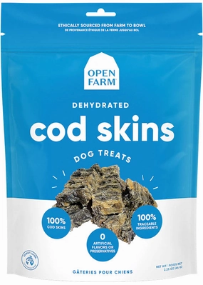 Open Farm Dehydrated Grain-Free Cod Skins Dog Treats