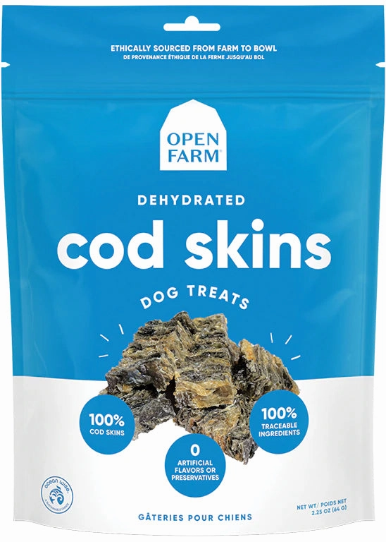 Open Farm Dehydrated Grain-Free Cod Skins Dog Treats
