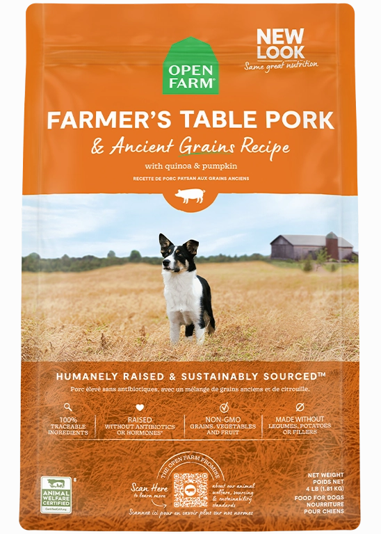 Open Farm Farmer's Table Pork & Ancient Grains Dry Dog Food
