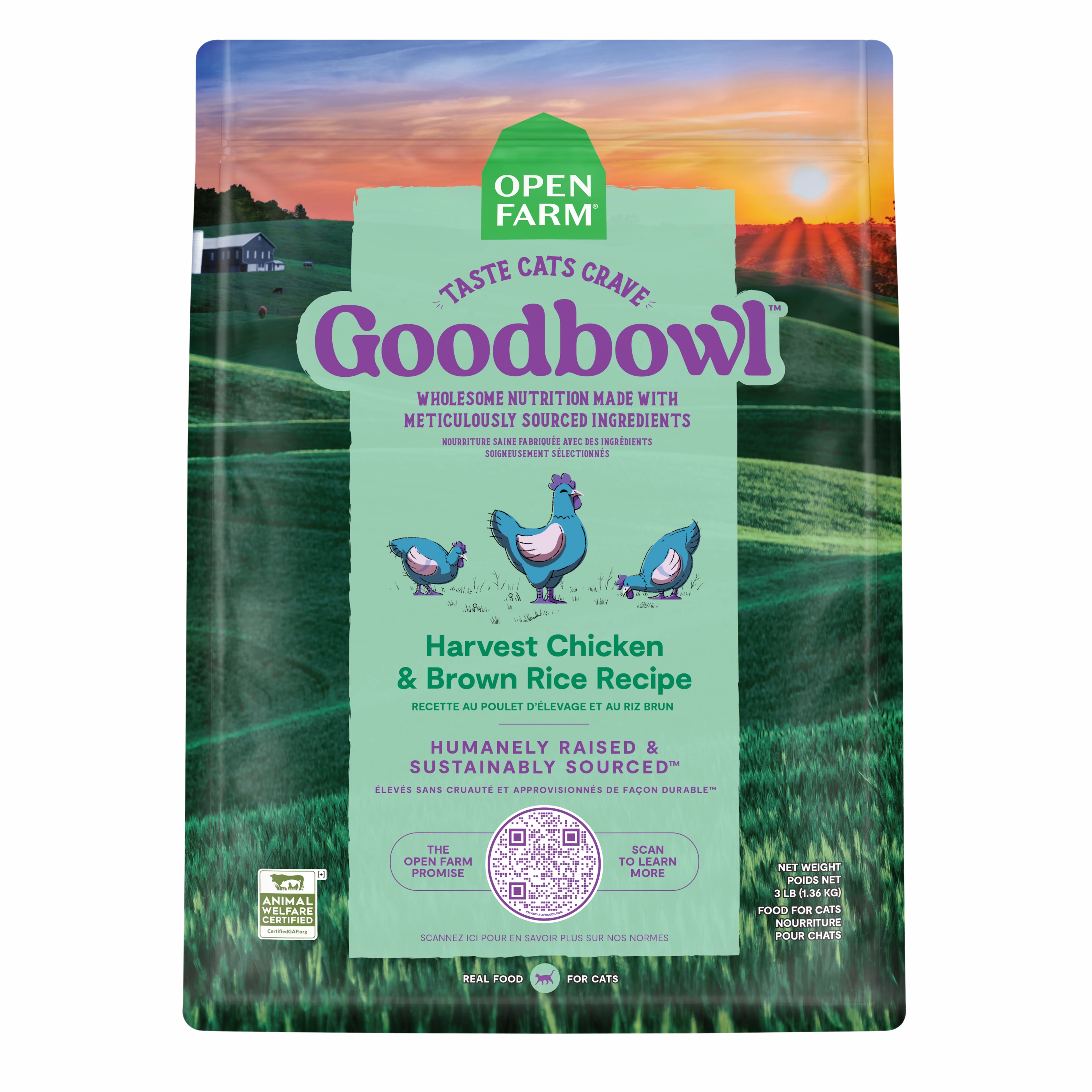 Open Farm GoodBowl Harvest Chicken & Brown Rice Recipe Dry Cat Food