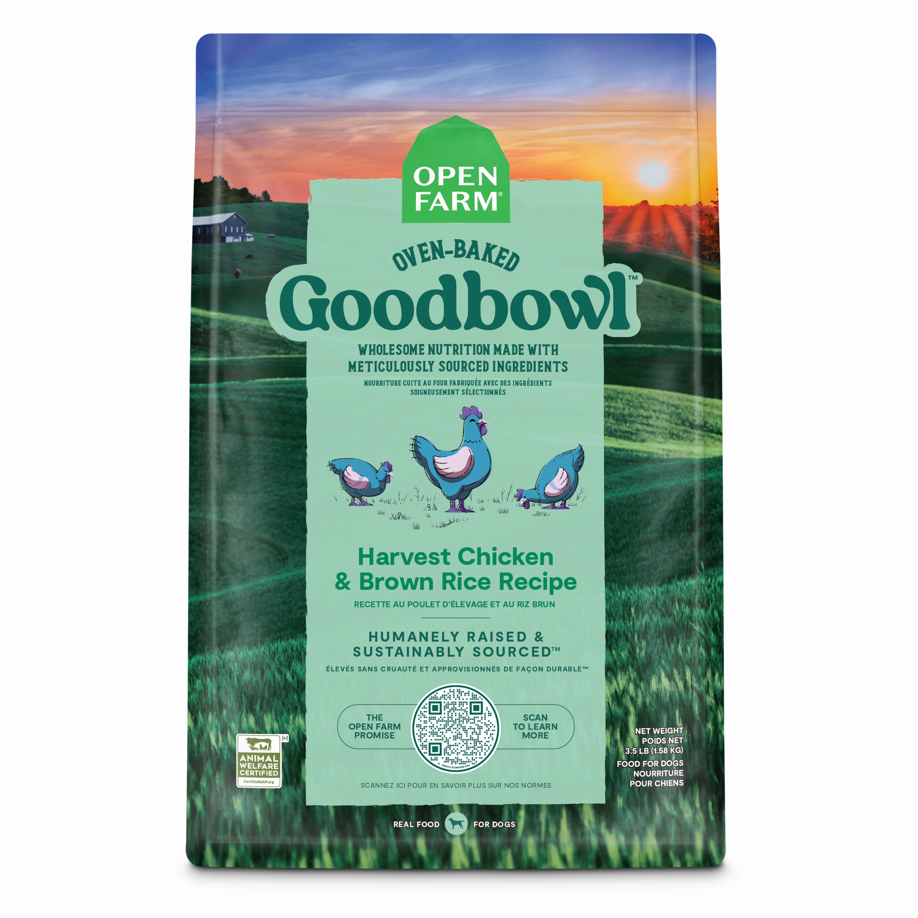 Open Farm Goodbowl Harvest Chicken and Brown Rice Recipe Baked Dry Dog Food