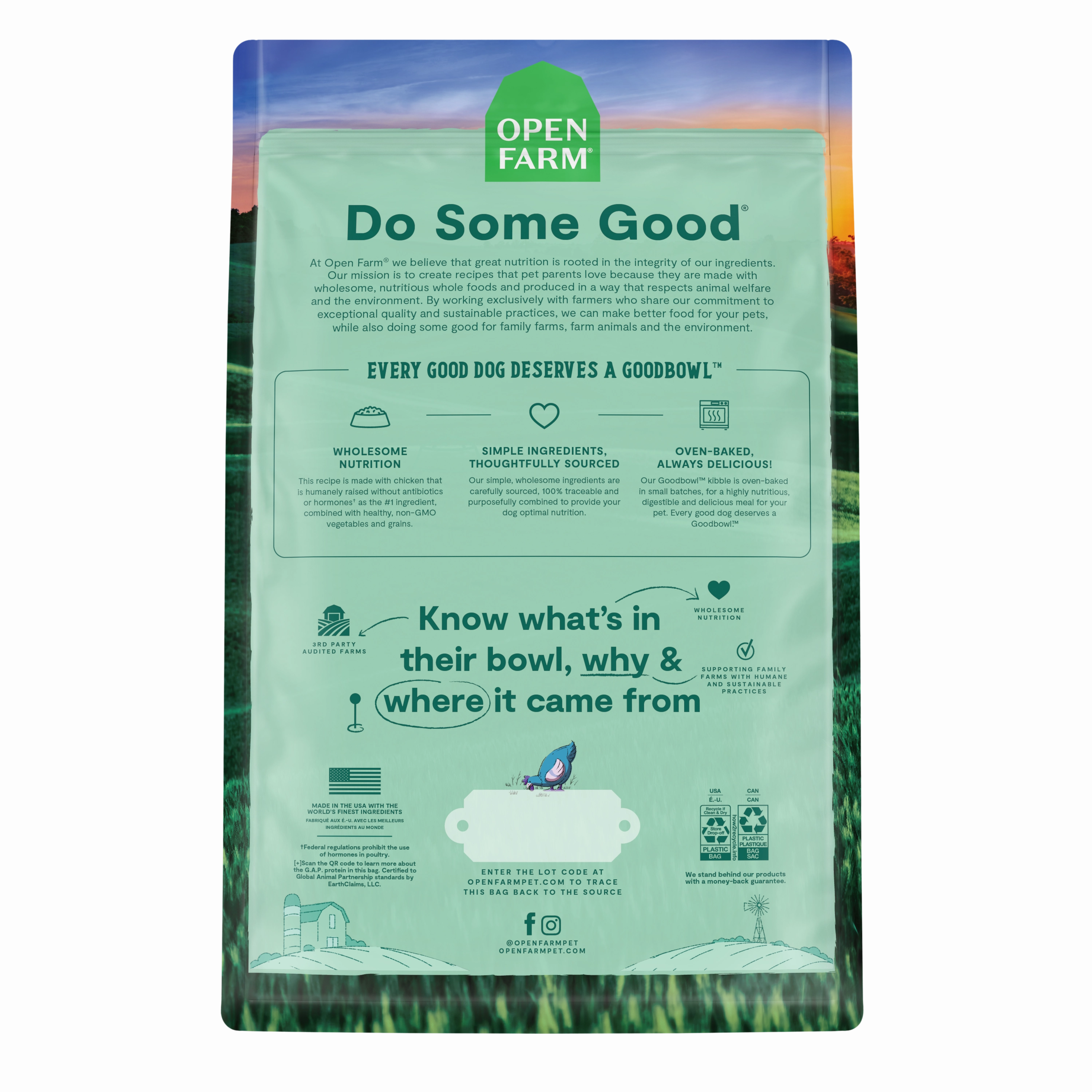 Open Farm Goodbowl Harvest Chicken and Brown Rice Recipe Baked Dry Dog Food