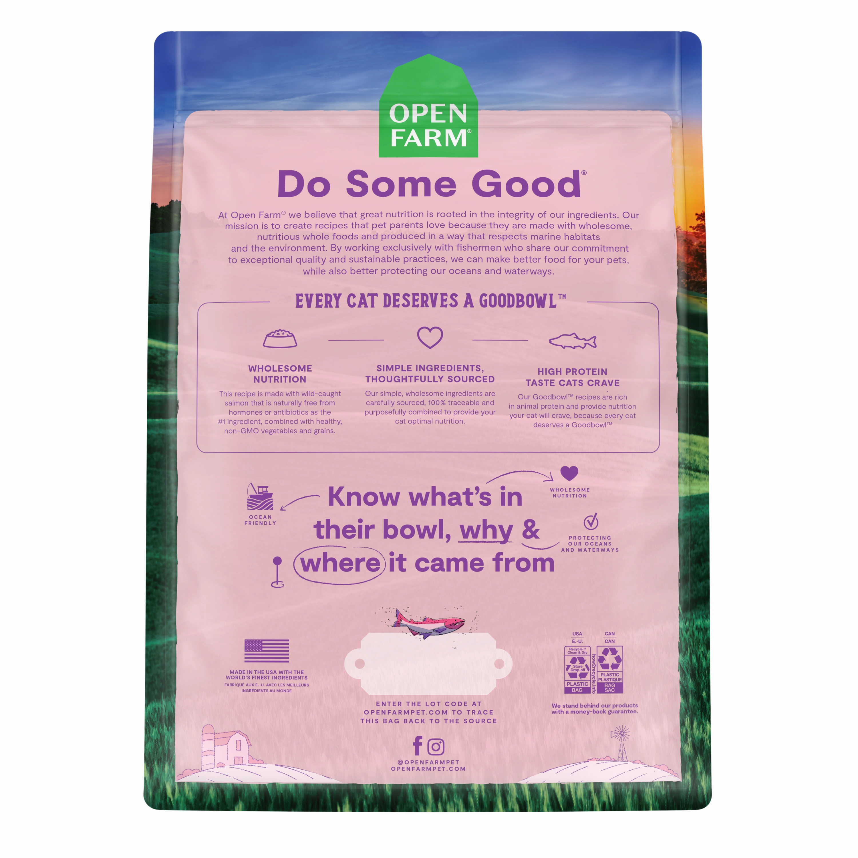 Open Farm GoodBowl Wild-Caught Salmon & Brown Rice Recipe Dry Cat Food