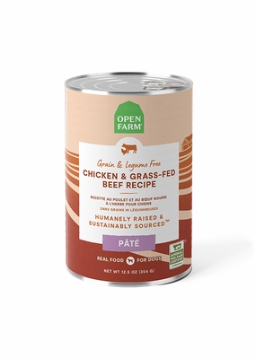 Open Farm Grain Free Chicken & Grass-Fed Beef Pate Wet Dog Food