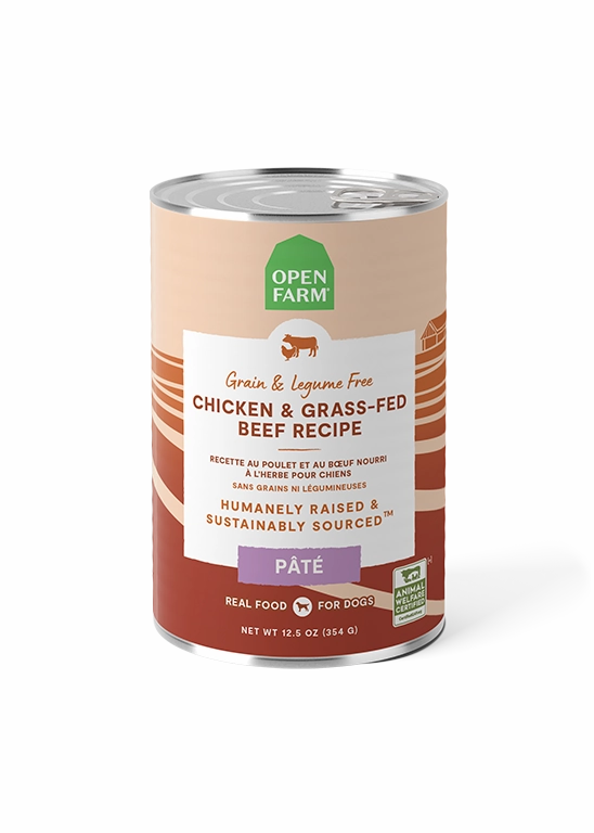 Open Farm Grain Free Chicken & Grass-Fed Beef Pate Wet Dog Food