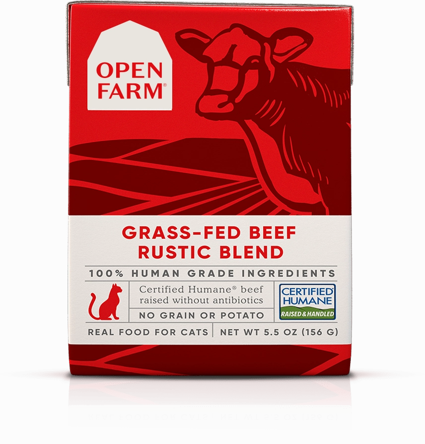 Open Farm Grain Free Grass Fed Beef Recipe Rustic Blend Wet Cat Food