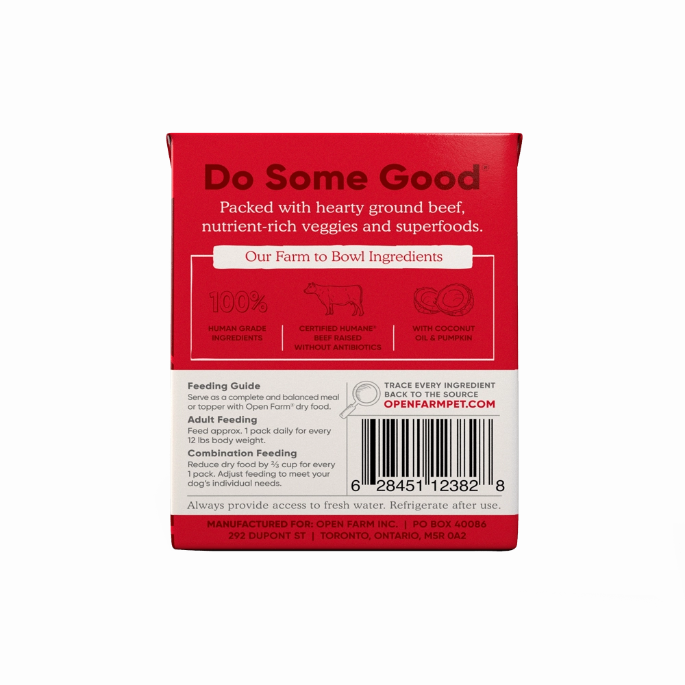 Open Farm Grain Free Grass Fed Beef Recipe Rustic Stew Wet Dog Food