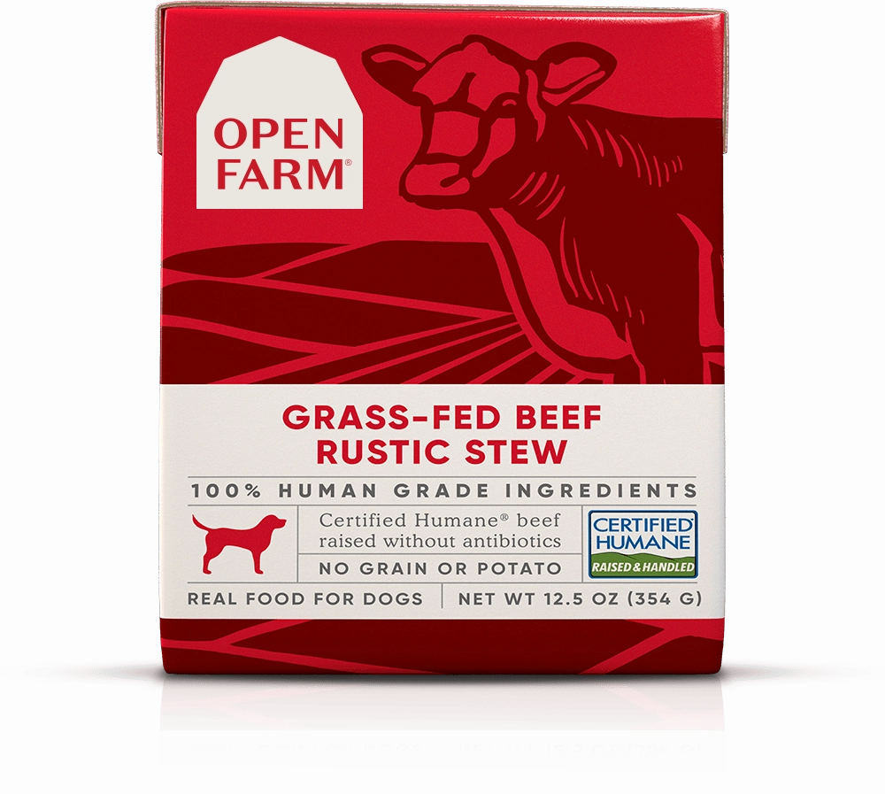 Open Farm Grain Free Grass Fed Beef Recipe Rustic Stew Wet Dog Food