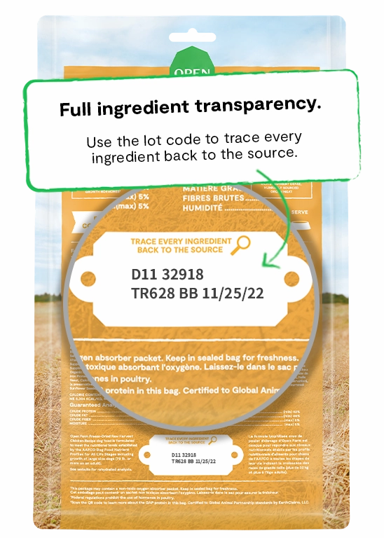 Open Farm Grain Free Harvest Chicken Recipe Freeze Dried Raw Dog Food Patties
