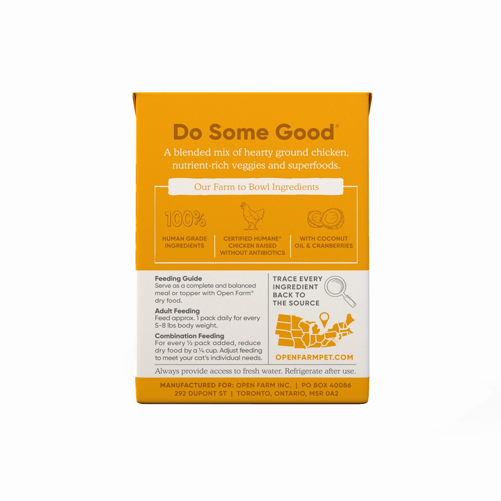 Open Farm Grain Free Harvest Chicken Recipe Rustic Blend Wet Cat Food