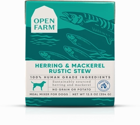 Open Farm Grain Free Herring & Mackerel Recipe Rustic Stew Wet Dog Food Topper