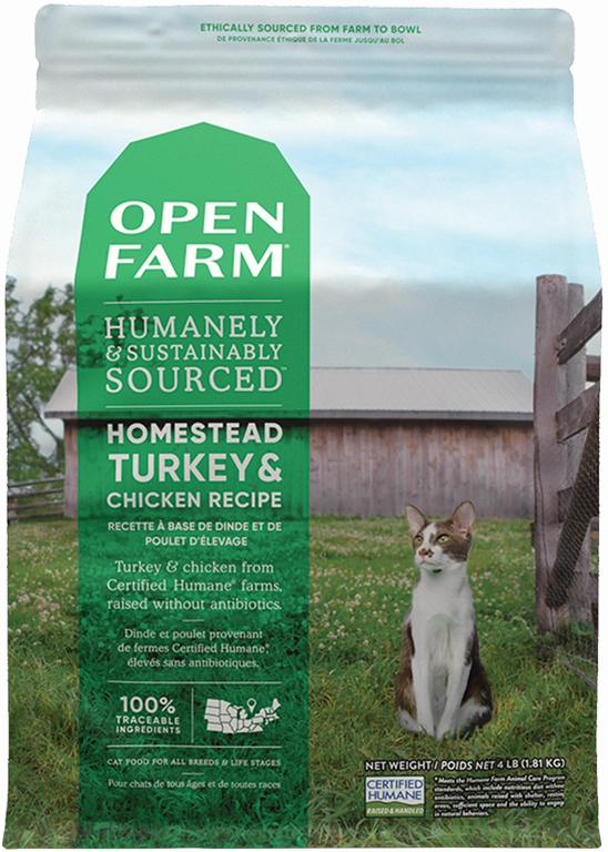 Open Farm Grain Free Homestead Turkey and Chicken Recipe Dry Cat Food