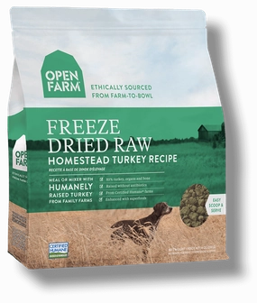 Open Farm Grain Free Homestead Turkey Recipe Freeze Dried Raw Dog Food