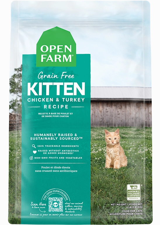 Open Farm Grain Free Kitten Chicken and Turkey Recipe Dry Food