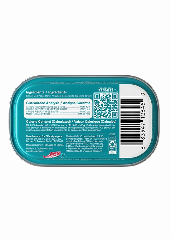 Open Farm Grain Free Salmon & Cod Wet Topper for Dogs