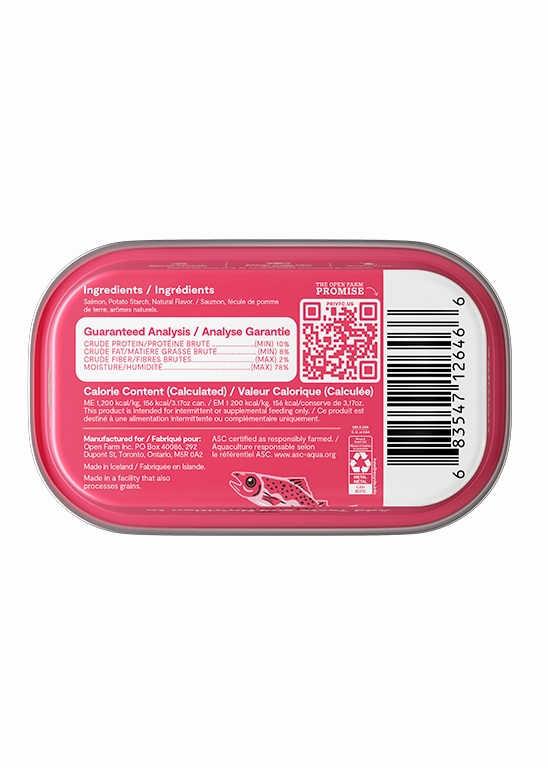 Open Farm Grain Free Salmon Wet Topper for Cats