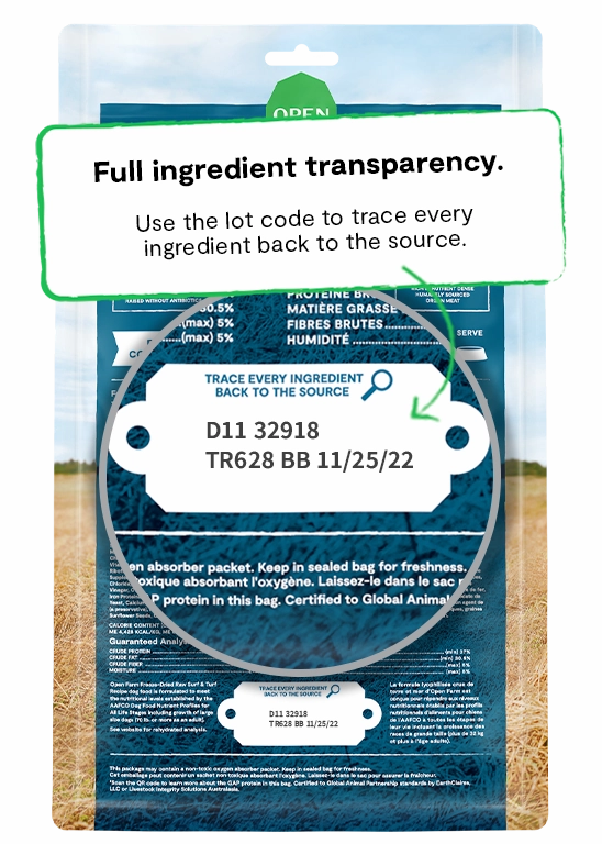 Open Farm Grain Free Surf and Turf Recipe Freeze Dried Raw Dog Food Patties