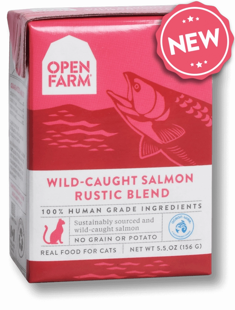 Open Farm Grain Free Wild Caught Salmon Recipe Rustic Blend Wet Cat Food