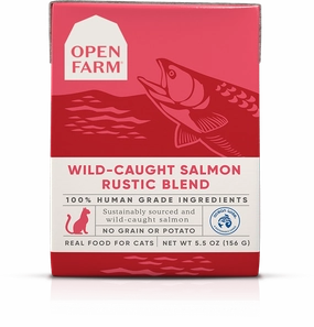 Open Farm Grain Free Wild Caught Salmon Recipe Rustic Blend Wet Cat Food