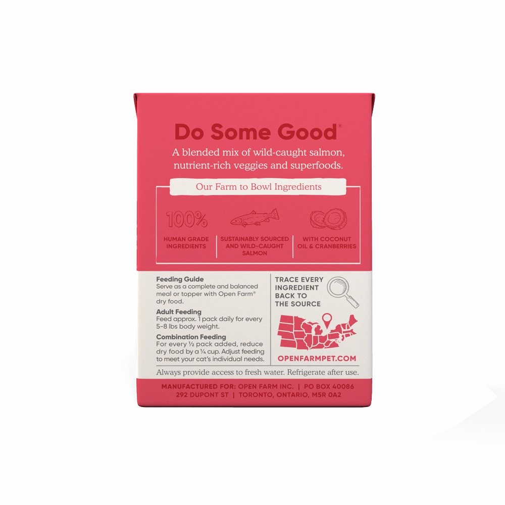 Open Farm Grain Free Wild Caught Salmon Recipe Rustic Blend Wet Cat Food