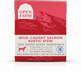 Open Farm Grain Free Wild Caught Salmon Recipe Rustic Stew Wet Dog Food Topper